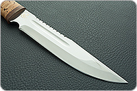 Нож охотничий НС-05 (золочение клинка) береста, х50crmov15, текстолит : фото 3