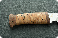 Нож охотничий НС-05 (золочение клинка) береста, х50crmov15, текстолит : фото 5