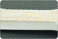 Нож охотничий НС-05 (золочение клинка) береста, х50crmov15, текстолит : фото 9