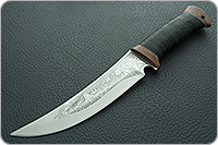 Нож охотничий НС-08  наборная кожа, х50crmov15, текстолит : фото 2