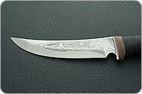 Нож охотничий НС-08  наборная кожа, х50crmov15, текстолит : фото 8