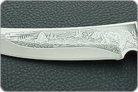 Нож охотничий НС-08  наборная кожа, х50crmov15, текстолит : фото 9