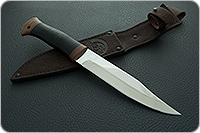 Нож охотничий НС-09  наборная кожа, х50crmov15, текстолит : фото 12