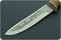 Нож туристический НС-41  кап березовый, х50crmov15, текстолит : фото 3