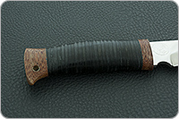 Нож охотничий НС-44 наборная кожа, х50crmov15, текстолит : фото 5