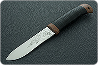 Нож охотничий НС-60 наборная кожа, х50crmov15, текстолит : фото 2