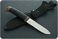 Нож охотничий НС-60 наборная кожа, х50crmov15, текстолит : фото 12