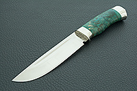 Нож Барсук стабилизированная карельская береза, 100х13м, дюраль : фото 2