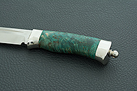 Нож Барсук стабилизированная карельская береза, 100х13м, дюраль : фото 6