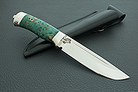 Нож Барсук стабилизированная карельская береза, 100х13м, дюраль : фото 11