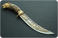 Нож Батыр (литье головы пумы большой)