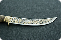 Нож Батыр (литье головы пумы большой) кап березовый, 100х13м, литье пума : фото 7