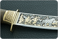 Нож Батыр (литье головы пумы большой) кап березовый, 100х13м, литье пума : фото 8