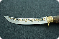 Нож Батыр (литье головы пумы большой) кап березовый, 100х13м, литье пума : фото 10