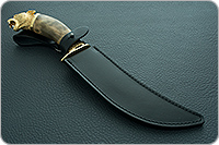 Нож Батыр (литье головы пумы большой) кап березовый, 100х13м, литье пума : фото 13