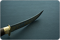 Нож Батыр (литье головы пумы большой) кап березовый, дамаск, литье пума : фото 10