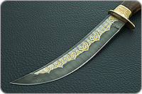 Нож Батыр (литье головы орла) кап березовый, дамаск, литье орел : фото 3