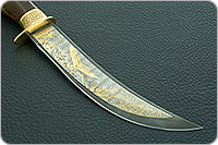 Нож Батыр (литье головы орла) кап березовый, дамаск, литье орел : фото 4