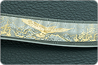 Нож Батыр (литье головы орла) кап березовый, дамаск, литье орел : фото 8