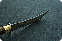 Нож Батыр (литье головы орла) кап березовый, дамаск, литье орел : фото 10