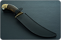 Нож Батыр (литье головы орла) кап березовый, дамаск, литье орел : фото 12