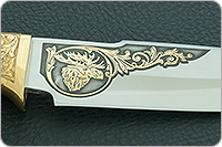 Нож Горностай (литье головы медведя) орех, 100х13м, литье медведь : фото 8