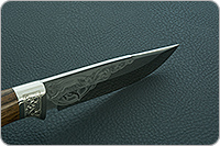 Нож Лось (литье головы волка) орех, 100х13м, литье волк : фото 9