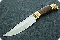 Нож Лось (литье головы пумы малой) орех, 100х13м, литье пума : фото 2