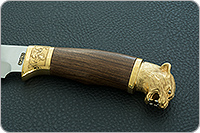 Нож Лось (литье головы пумы малой) орех, 100х13м, литье пума : фото 6