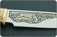 Нож Лось (литье головы пумы малой) орех, 100х13м, литье пума : фото 8