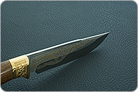 Нож Лось (литье головы пумы малой) орех, 100х13м, литье пума : фото 9