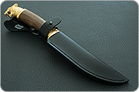 Нож Лось (литье головы пумы малой) орех, 100х13м, литье пума : фото 11