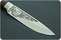 Нож Пума (литье головы волка) кап березовый, 100х13м, дюраль : фото 4