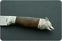 Нож Пума (литье головы волка) кап березовый, 100х13м, дюраль : фото 6