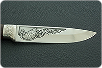 Нож Пума (литье головы волка) кап березовый, 100х13м, дюраль : фото 7