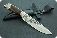 Нож Пума (литье головы волка) кап березовый, 100х13м, дюраль : фото 10