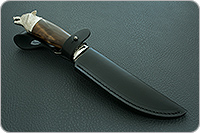 Нож Пума (литье головы волка) кап березовый, 100х13м, дюраль : фото 11