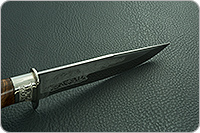 Нож Турист-1 (литье головы медведя) кап березовый, 100х13м, литье медведь : фото 9