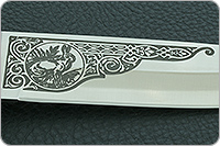 Нож Пума-1 (литье головы волка) кап березовый, 100х13м, дюраль : фото 8