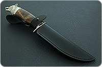 Нож Пума-1 (литье головы волка) кап березовый, 100х13м, дюраль : фото 11