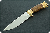 Нож Пума-1 (литье головы медведя) орех, 100х13м, дюраль : фото 2