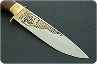 Нож Пума-1 (литье головы медведя) орех, 100х13м, дюраль : фото 4