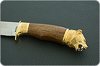 Нож Пума-1 (литье головы медведя) орех, 100х13м, дюраль : фото 6