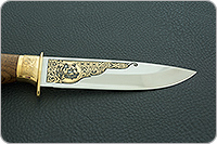 Нож Пума-1 (литье головы медведя) орех, 100х13м, дюраль : фото 7