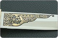 Нож Пума-1 (литье головы медведя) орех, 100х13м, дюраль : фото 8