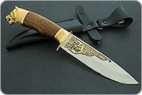 Нож Пума-1 (литье головы медведя) орех, 100х13м, дюраль : фото 10