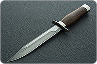 Нож Полигон (деревянные ножны) орех, дамаск, дюраль : фото 2