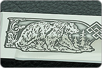 Нож Турист (литье головы медведя) орех, 100х13м, литье медведь : фото 8