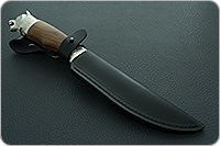 Нож Турист (литье головы медведя) орех, 100х13м, литье медведь : фото 11