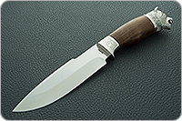 Нож Горностай (литье Медведь) орех, 100х13м, литье медведь : фото 2